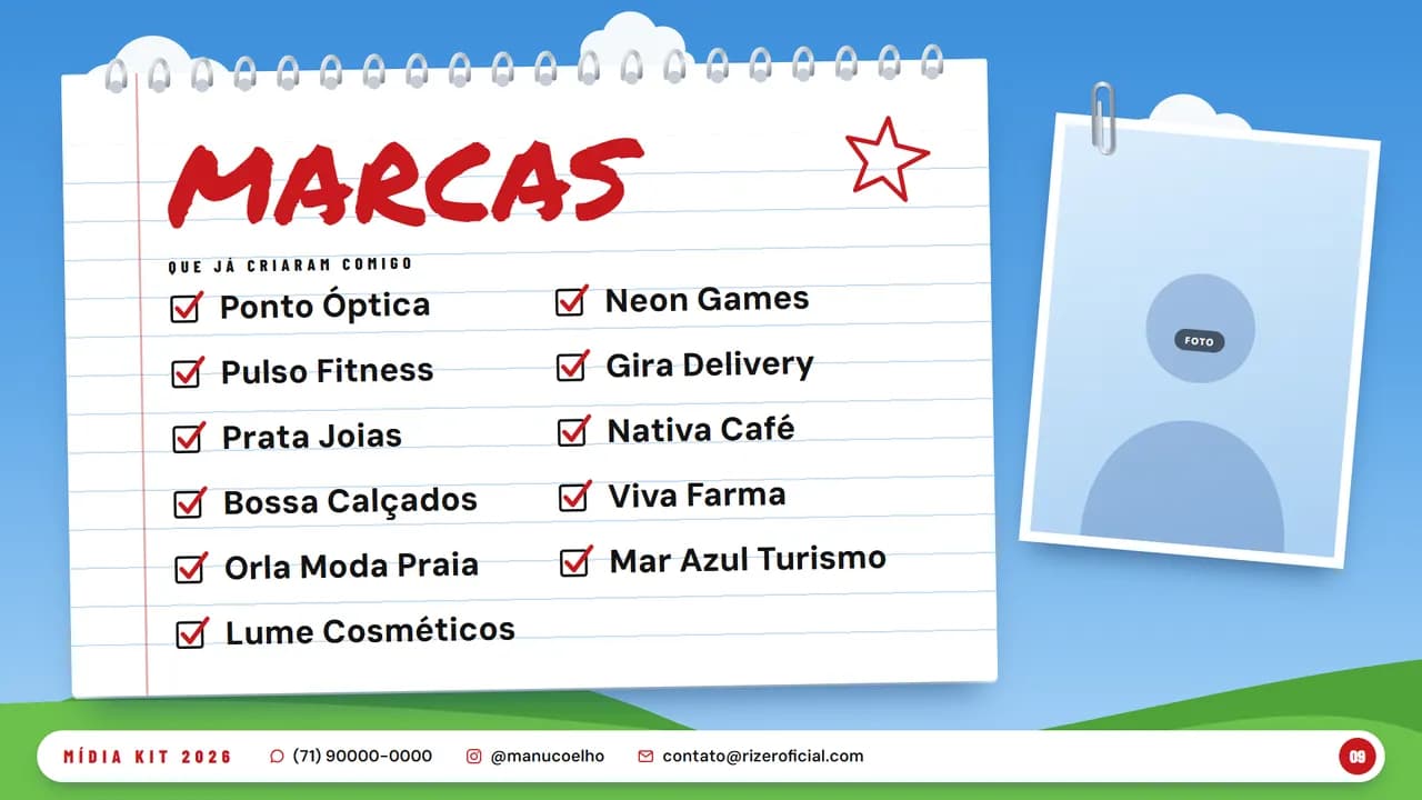 Página 9 do estilo Caderno