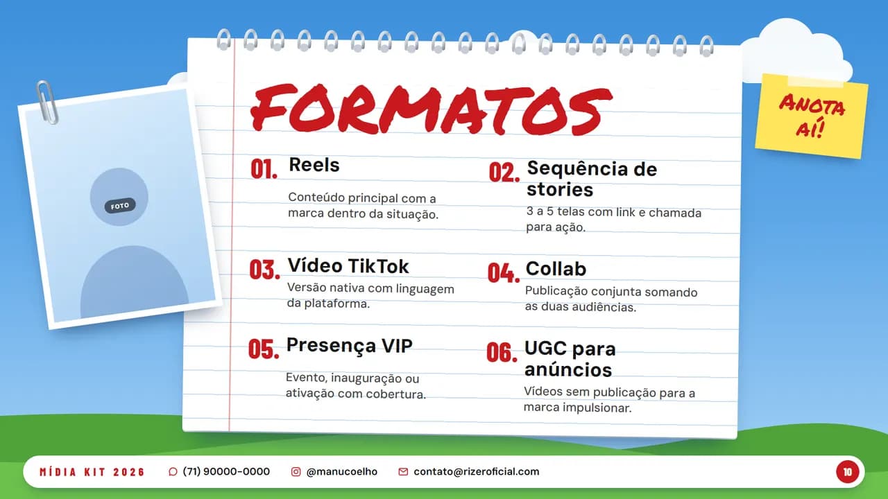 Página 10 do estilo Caderno