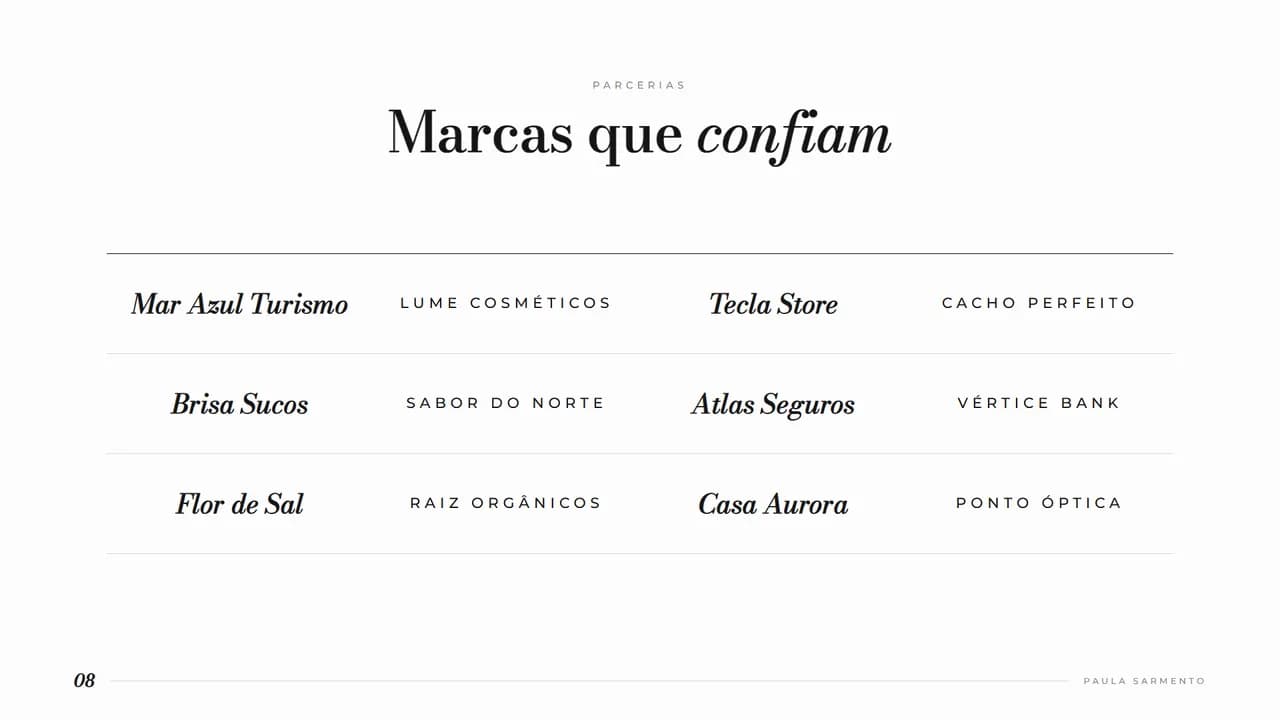 Página 8 do estilo Executiva