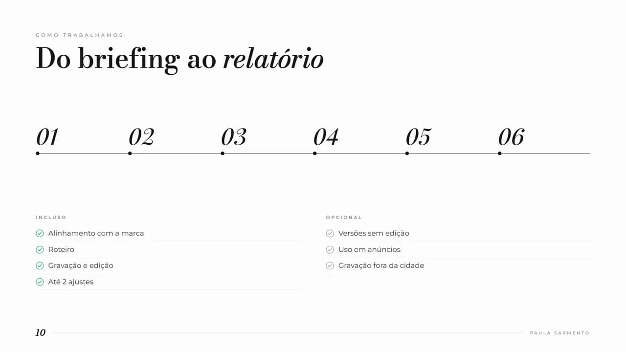Página 10 do estilo Executiva
