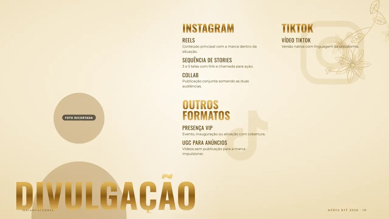 Página 10 do estilo Luxo Dourado