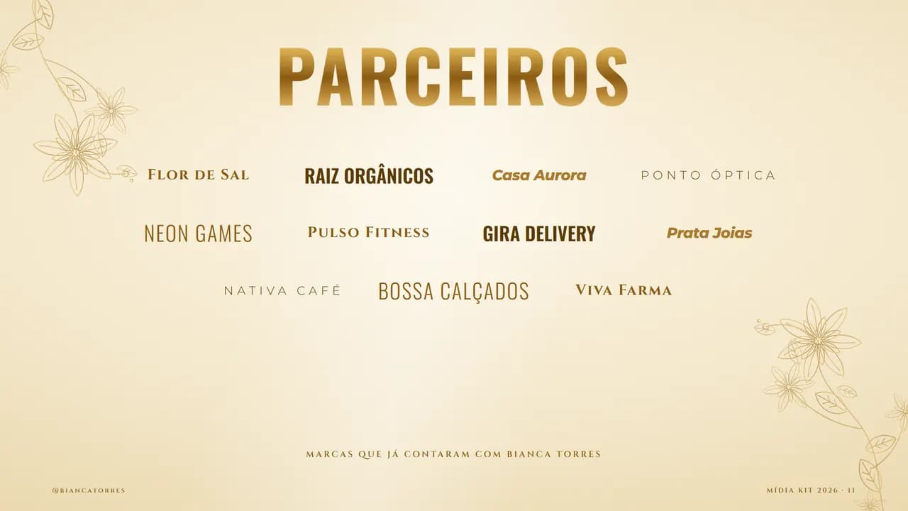 Página 11 do estilo Luxo Dourado