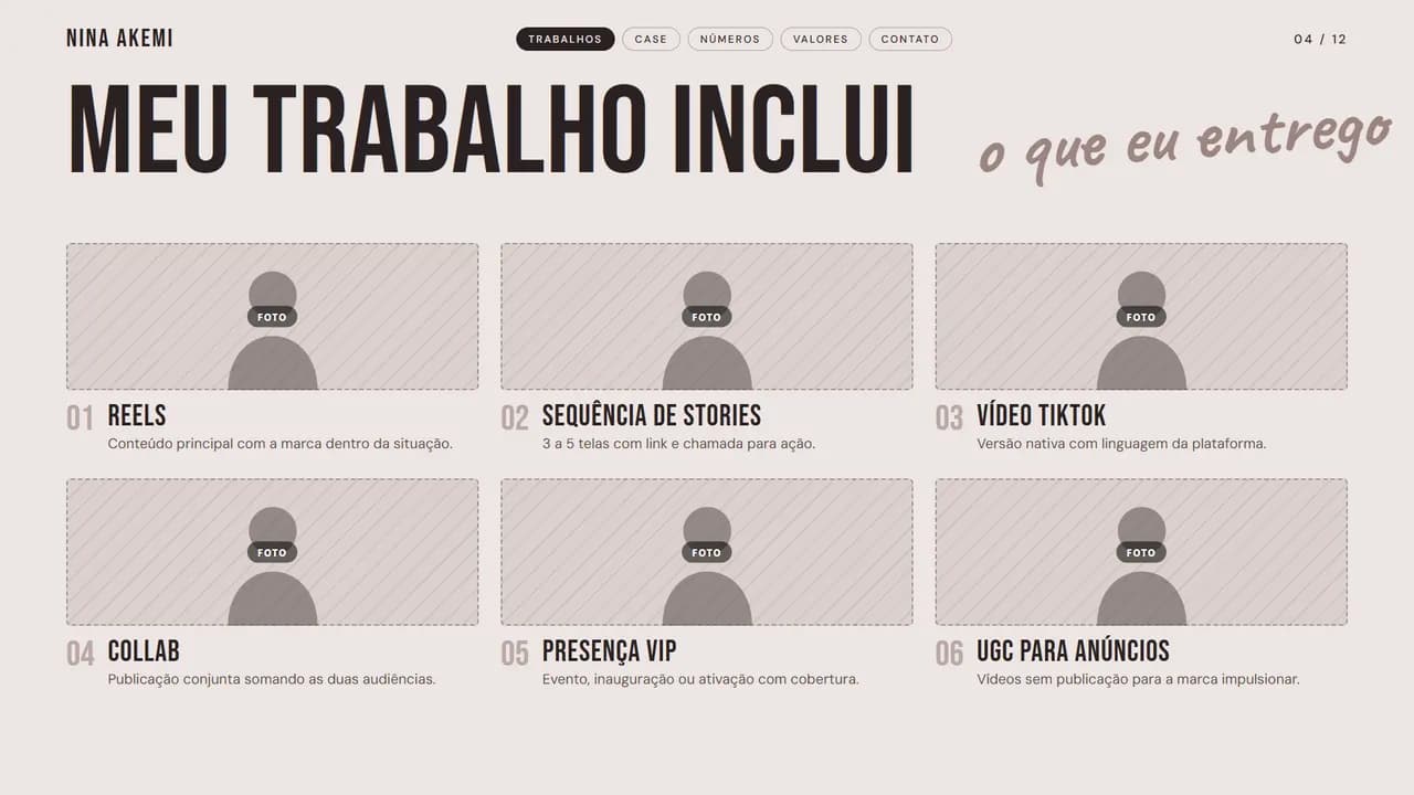 Portfólio, página 4