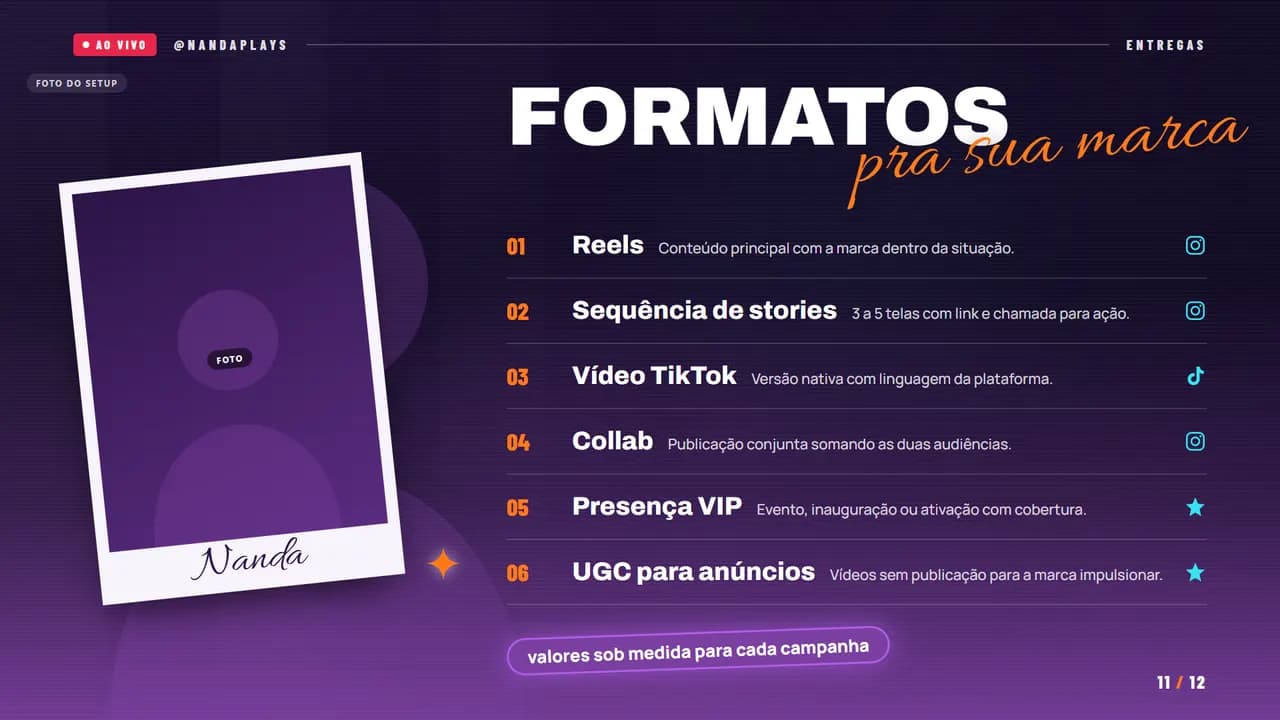 Página 11 do estilo Streamer